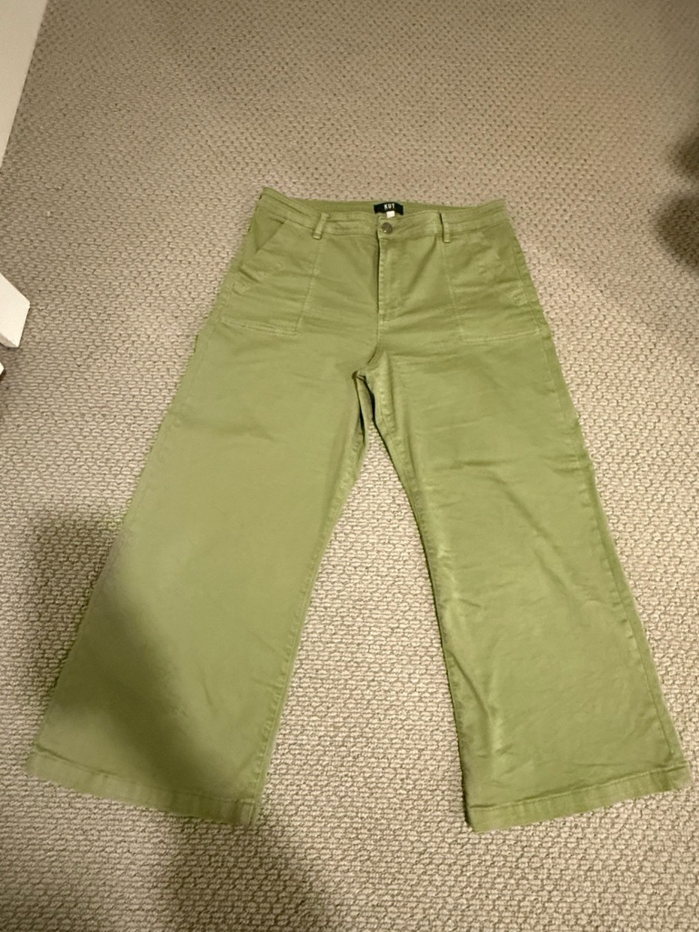 Kut from the Kloth Wide Leg Olive Green Pants